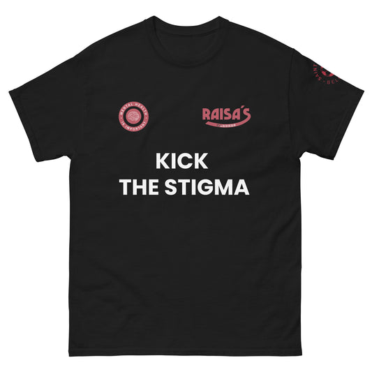 Kick The Stigma Football T-shirt (Black)