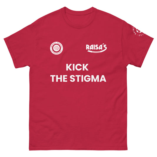 Kick The Stigma Football T-Shirt (Red)